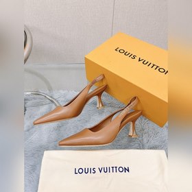 Лучшая версия LV 2023, новые туфли на каблуке с открытым носком д