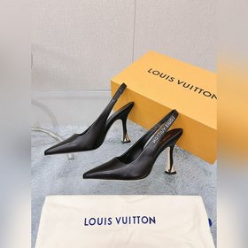 Топовая версия LV2023, новые туфли на каблуке с открытым носком д