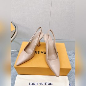Топовая версия LV2023, новые туфли на каблуке с открытым носком д