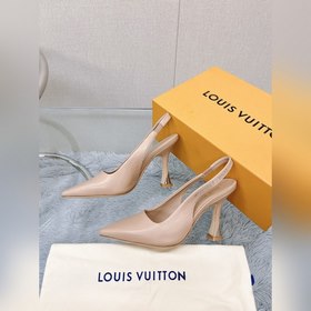 Топовая версия LV2023, новые туфли на каблуке с открытым носком д