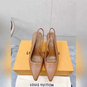 Топовая версия LV2023, новые туфли на каблуке с открытым носком д