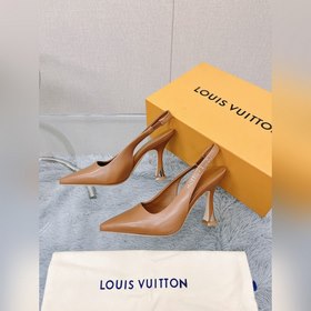 Топовая версия LV2023, новые туфли на каблуке с открытым носком д
