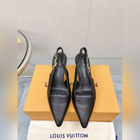 Лучшая версия LV 2023, новые туфли на высоком каблуке с цепочкой