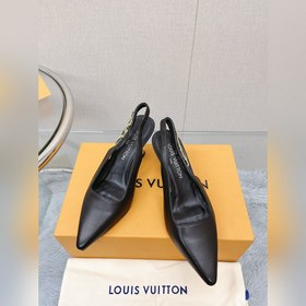Лучшая версия LV 2023, новые туфли на высоком каблуке с цепочкой 