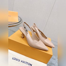 Лучшая версия LV 2023, новые туфли на высоком каблуке с цепочкой 