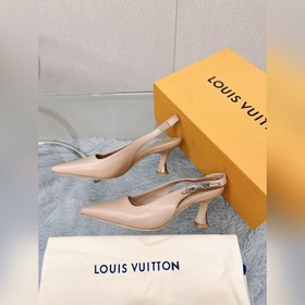 Лучшая версия LV 2023, новые туфли на высоком каблуке с цепочкой 