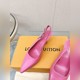 Лучшая версия LV 2023, новые туфли на высоком каблуке с цепочкой 