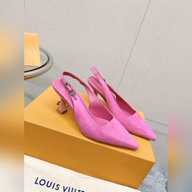 Лучшая версия LV2023, новые туфли на высоком каблуке с цепочкой д