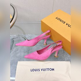 Лучшая версия LV2023, новые туфли на высоком каблуке с цепочкой д