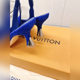 Лучшая версия LV2023, новые туфли на высоком каблуке с цепочкой д