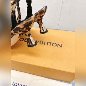 Топ-версия LV2023, новые туфли на высоком каблуке с цепочкой из р