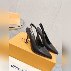 Лучшая версия LV2023, новые туфли на высоком каблуке с цепочкой д