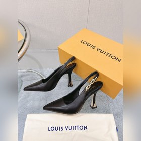 Лучшая версия LV2023, новые туфли на высоком каблуке с цепочкой д