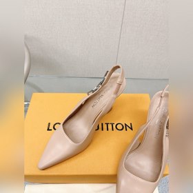 Лучшая версия LV2023, новые туфли на высоком каблуке с цепочкой д