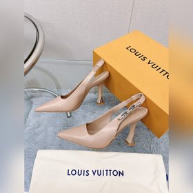 Лучшая версия LV2023, новые туфли на высоком каблуке с цепочкой д