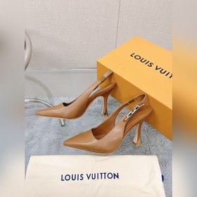 Лучшая версия LV2023, новые туфли на высоком каблуке с цепочкой д