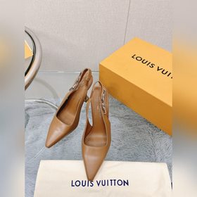 Лучшая версия LV2023, новые туфли на высоком каблуке с цепочкой д