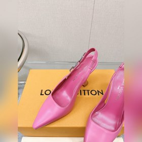Лучшая версия LV2023, новые туфли на высоком каблуке с цепочкой д