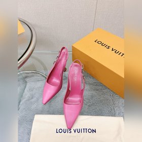 Лучшая версия LV2023, новые туфли на высоком каблуке с цепочкой д