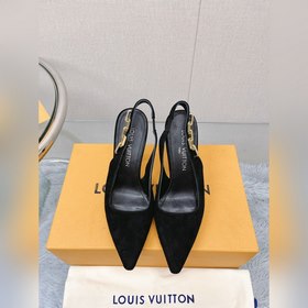 Лучшая версия LV2023, новые туфли на высоком каблуке с цепочкой д
