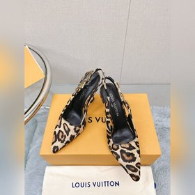 Лучшая версия LV2023, новые туфли на высоком каблуке с цепочкой д