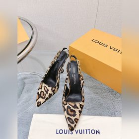 Лучшая версия LV2023, новые туфли на высоком каблуке с цепочкой д