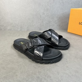 LV Top Proxy Purchase L Donkey Home Mens Spring and Summer Slippe