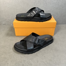 LV Top Proxy Purchase L Donkey Home Mens Spring and Summer Slippe