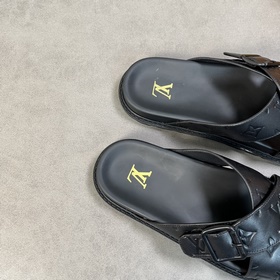 LV Top Proxy Purchase L Donkey Home Mens Spring and Summer Slippe