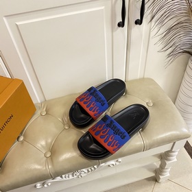 Новейшие мужские тапочки Louis Vuitton LV в ярких цветах, пользую