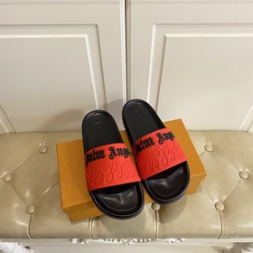 Новейшие мужские тапочки Louis Vuitton LV в ярких цветах, пользую