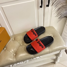 Новейшие мужские тапочки Louis Vuitton LV в ярких цветах, пользую