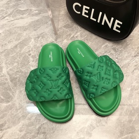 Модель для пар Новейшие рельефные тапочки LV весна-лето Pool Pill