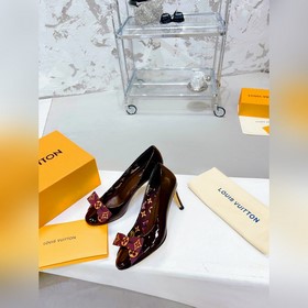 Lv 22 осенне-зимняя новинка： туфли с круглым носком и бантиком, л