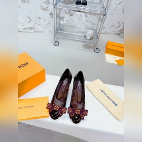 Lv 22 осенне-зимняя новинка： туфли с круглым носком и бантиком, л