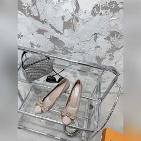 Lv 22 осенне-зимняя новинка： туфли с круглым носком и бантиком, л