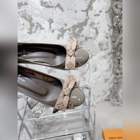 Lv 22 осенне-зимняя новинка — туфли с круглым носком и бантиком, 