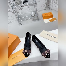 Lv 22 осенне-зимняя новинка： туфли с круглым носком и бантиком, л