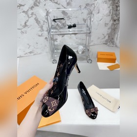 Lv 22 осенне-зимняя новинка： туфли с круглым носком и бантиком, л