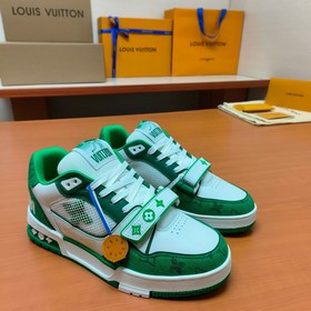 LV версия высшего качества Мода на LV Trainer Спортивные кроссовк