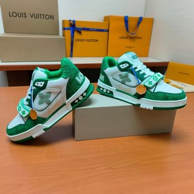 LV версия высшего качества Мода на LV Trainer Спортивные кроссовк