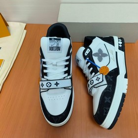 LV версия высшего качества Мода на LV Trainer Спортивные кроссовк