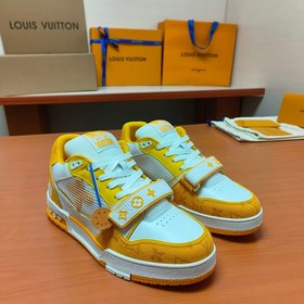 LV версия высшего качества Мода на LV Trainer Спортивные кроссовк