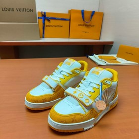 LV версия высшего качества Мода на LV Trainer Спортивные кроссовк