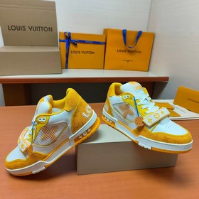 LV версия высшего качества Мода на LV Trainer Спортивные кроссовк