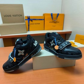 LV версия высшего качества Мода на LV Trainer Спортивные кроссовк
