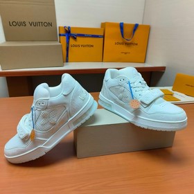 LV версия высшего качества Мода на LV Trainer Спортивные кроссовк