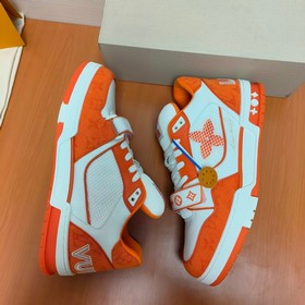 LV версия высшего качества Мода на LV Trainer Спортивные кроссовк