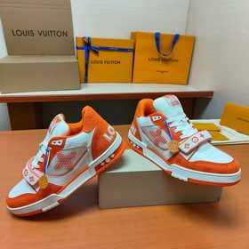 LV версия высшего качества Мода на LV Trainer Спортивные кроссовк