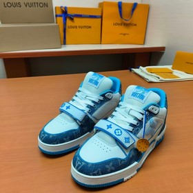 LV версия высшего качества Мода на LV Trainer Спортивные кроссовк